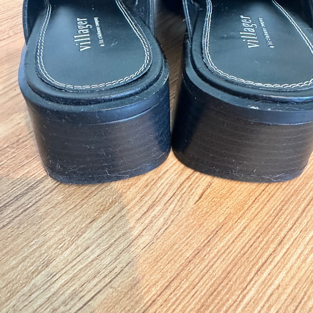 Villager By Liz Claiborne Black Women’s Sz 10 Mules - Picture 6 of 7